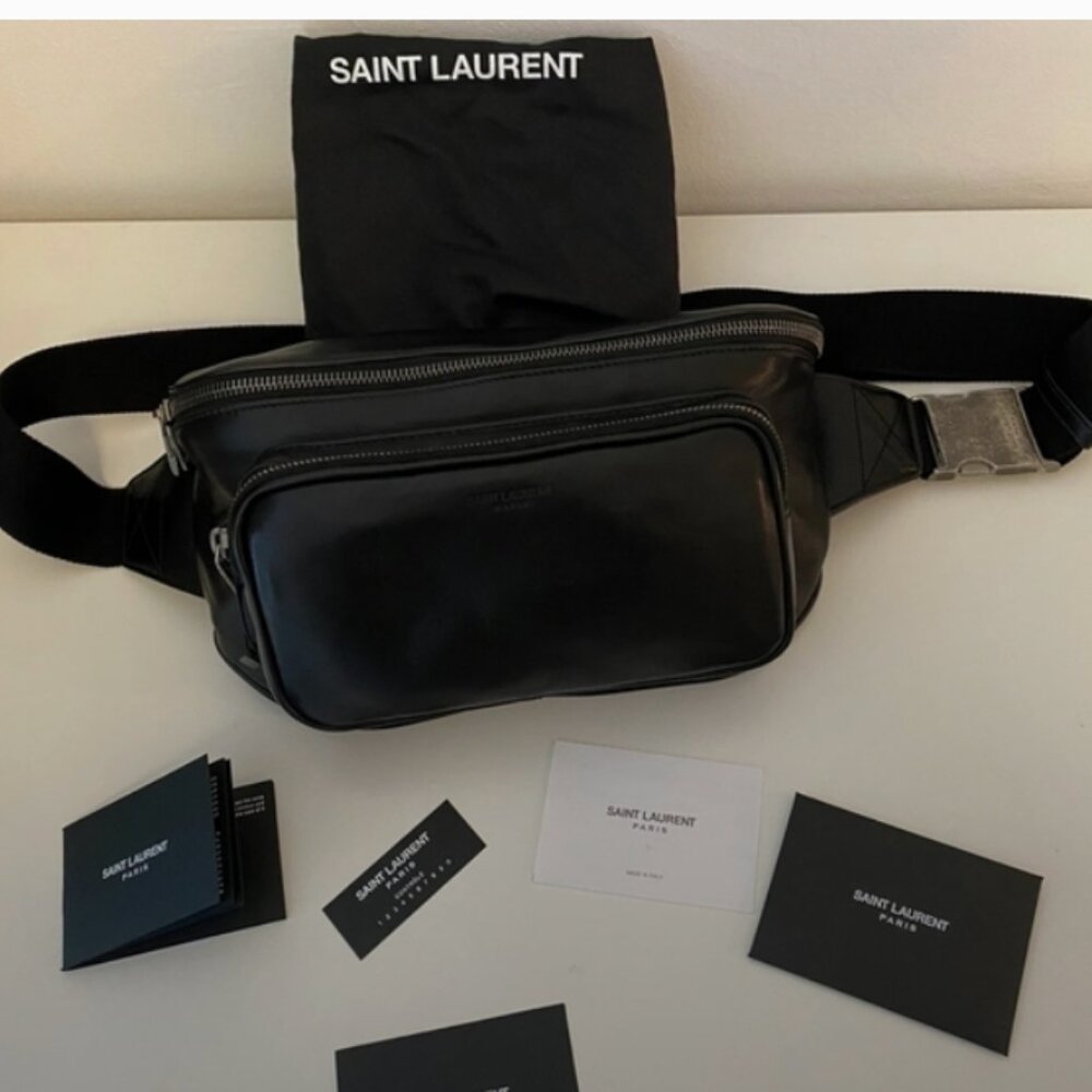 NWOT Saint Laurent Lambskin Leather Subway bumbag